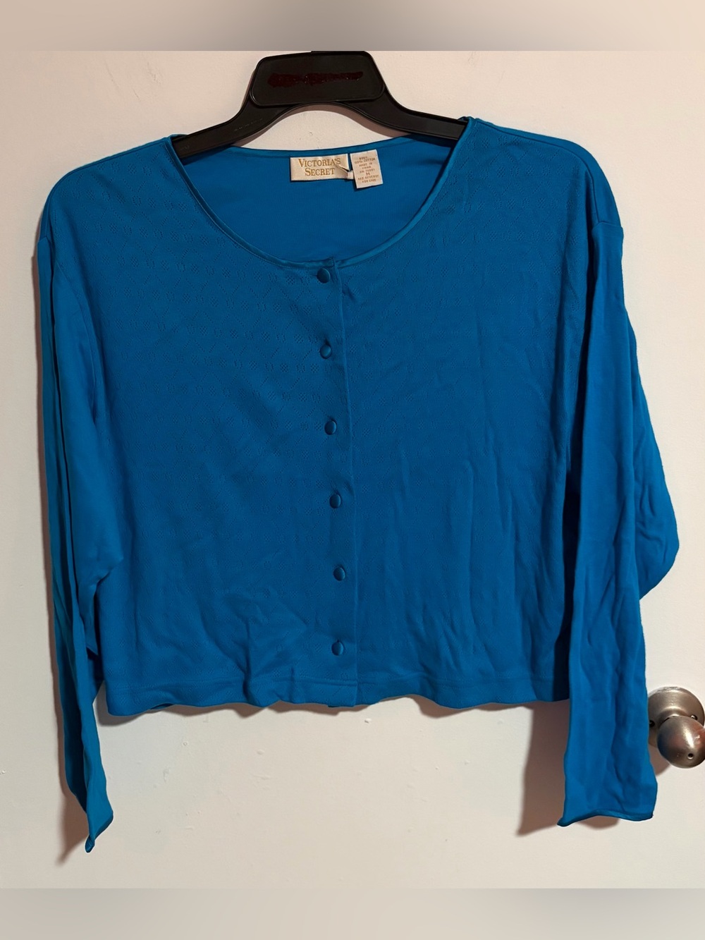 Vintage Victoria’s Secret Gold Label Blue Cardigan